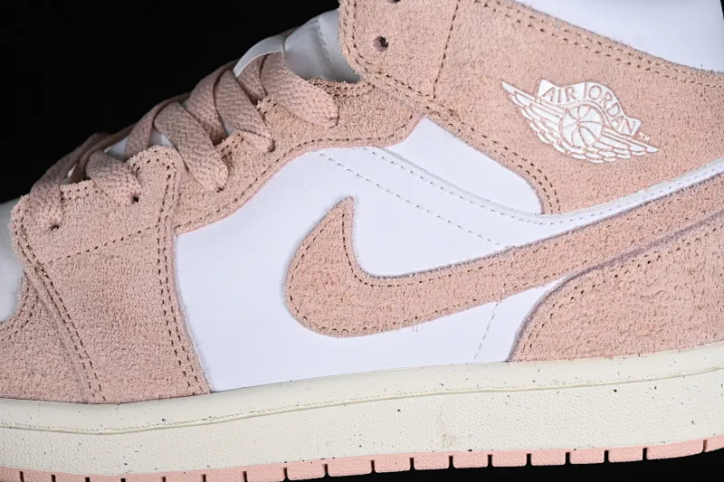 All categories Air Jordan Jordan series basketball shoes Air Jordan 1 Mid Air Jordan AJ1 Mid AJ1 Joe 1 white pink mid-top basketball shoes FN7432-161